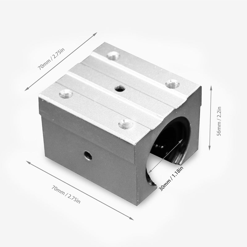 DEEPDREAM 2pcs SBR30UU Aluminum Block 30mm Linear Motion Ball Bearing Slide Block Match for SBR30 30mm Linear Guide Rail - Image 2